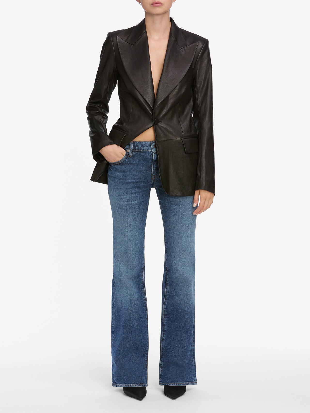 jeans full front view