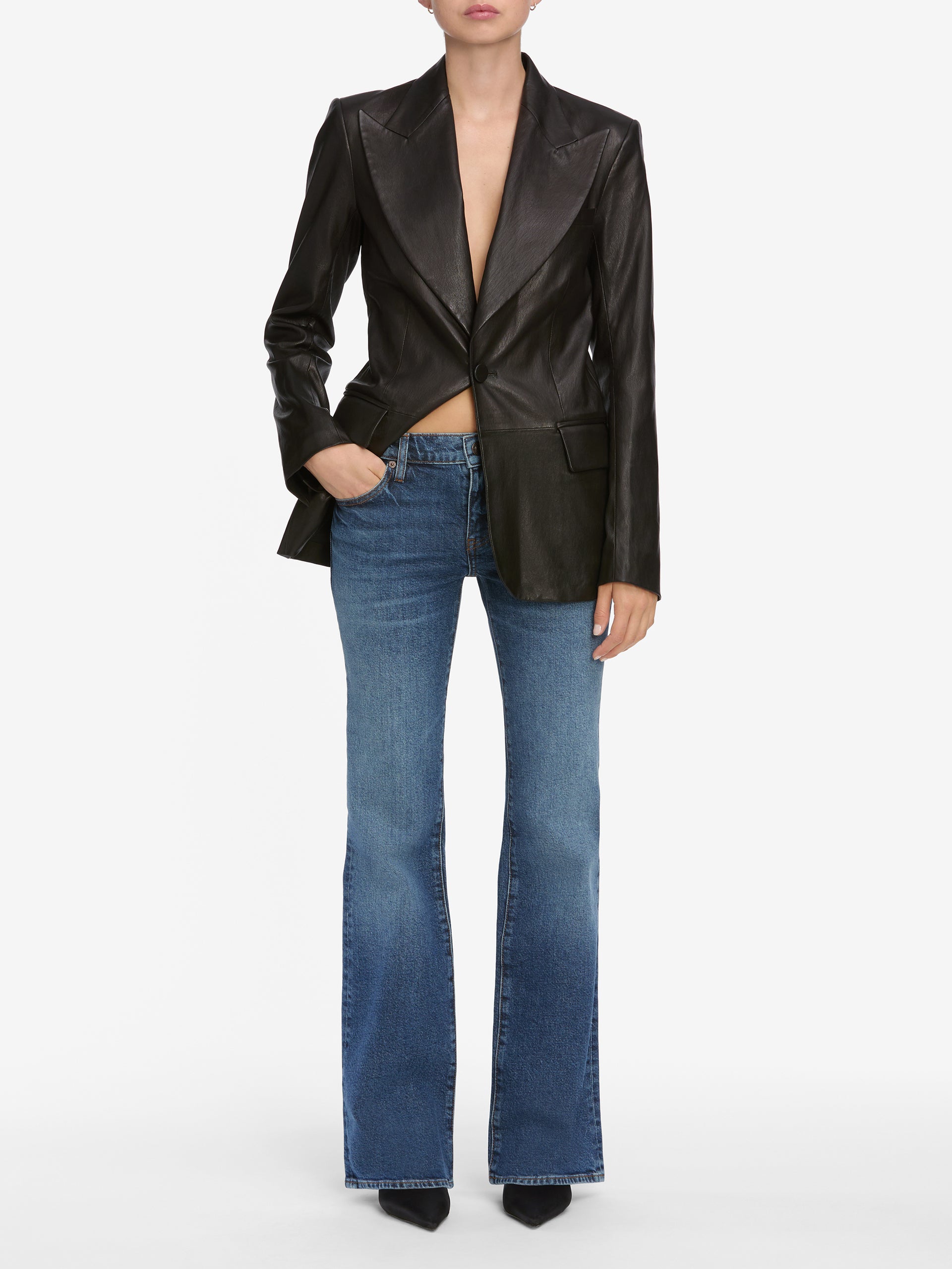 jeans full front view