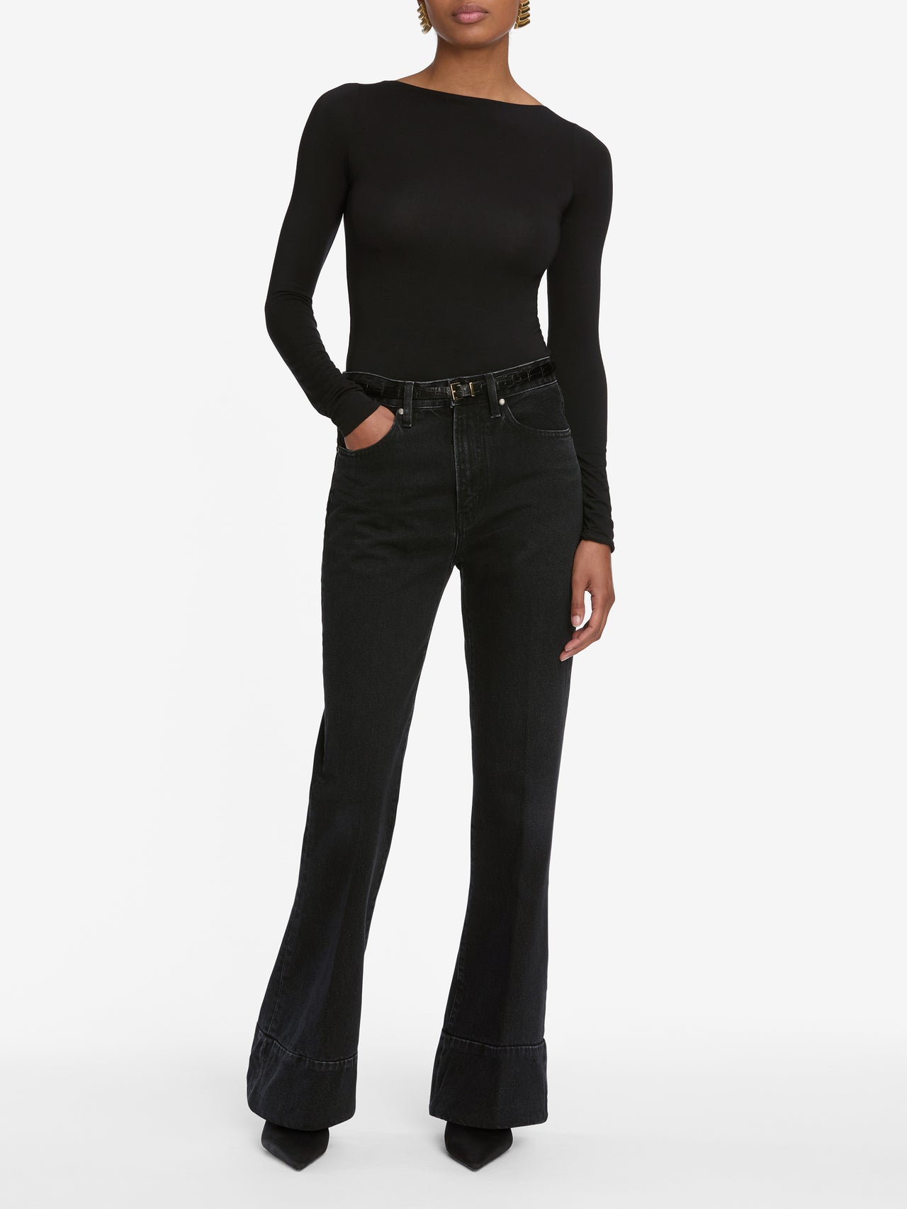 jeans full front view