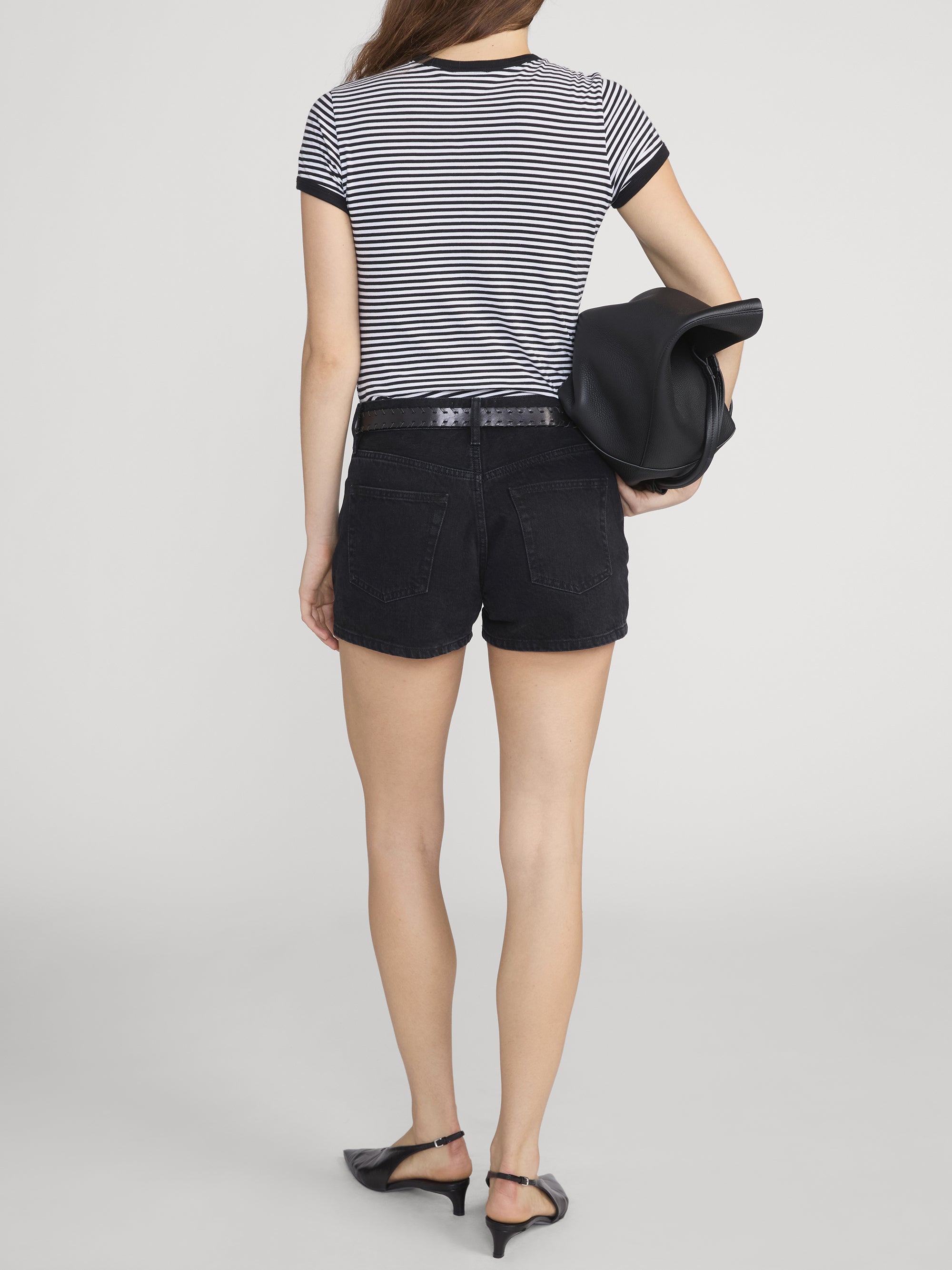 Shorts On Model Back 