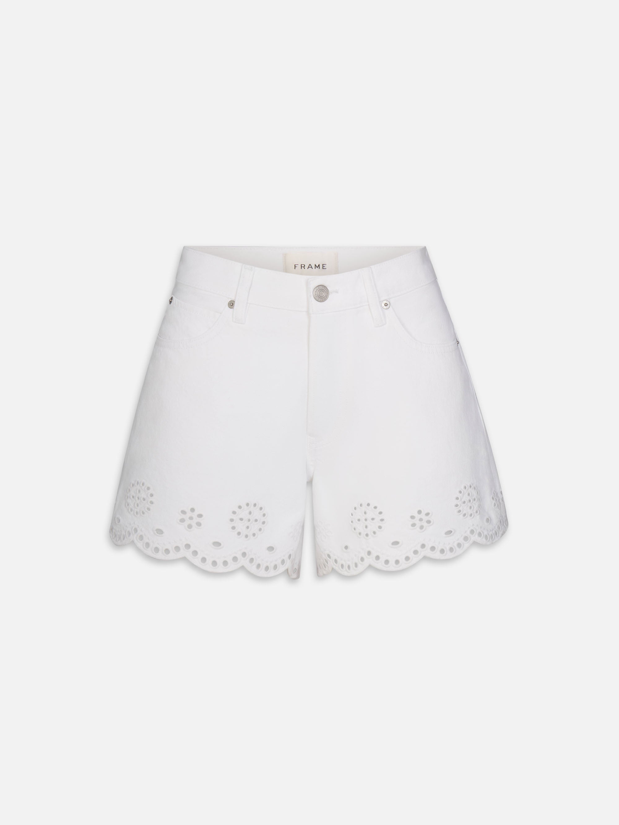 The Eyelet Hang Short Long -- White