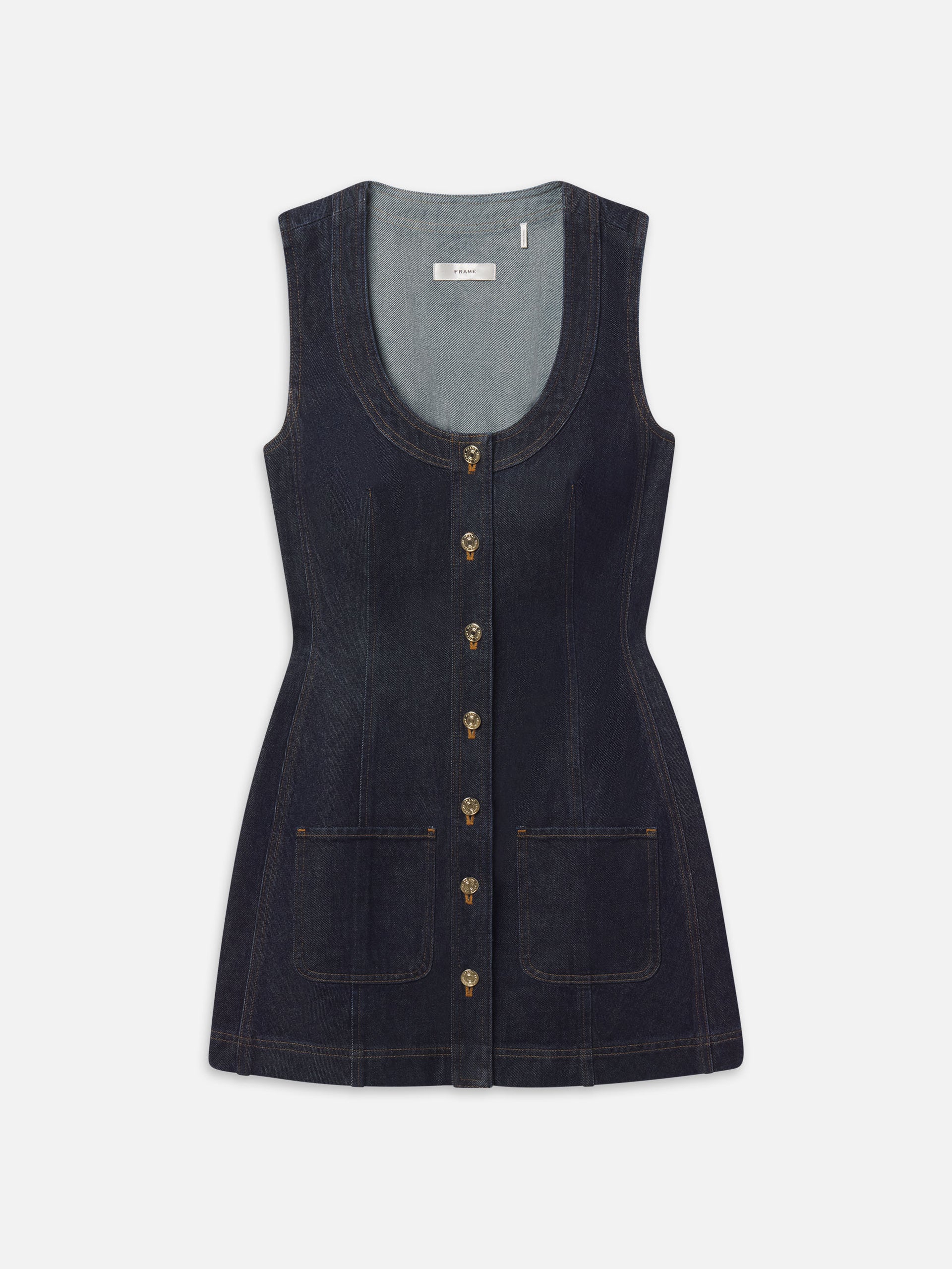 patch denim dress Flower Patch Denim Mini Dress