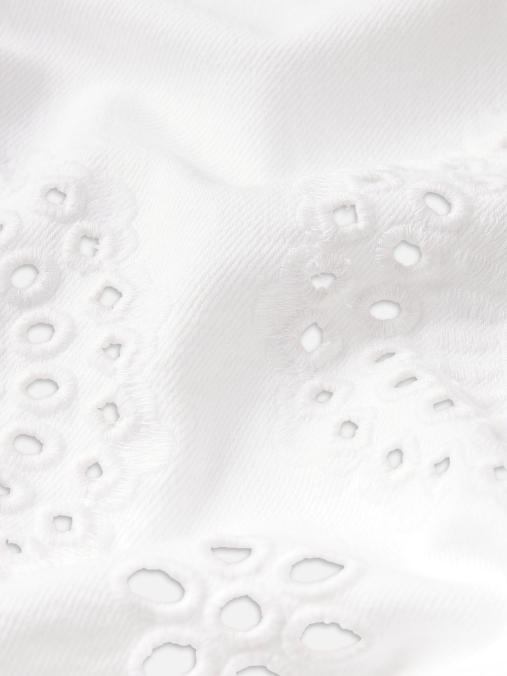 The Eyelet Billow Sleeve Shirt -- White