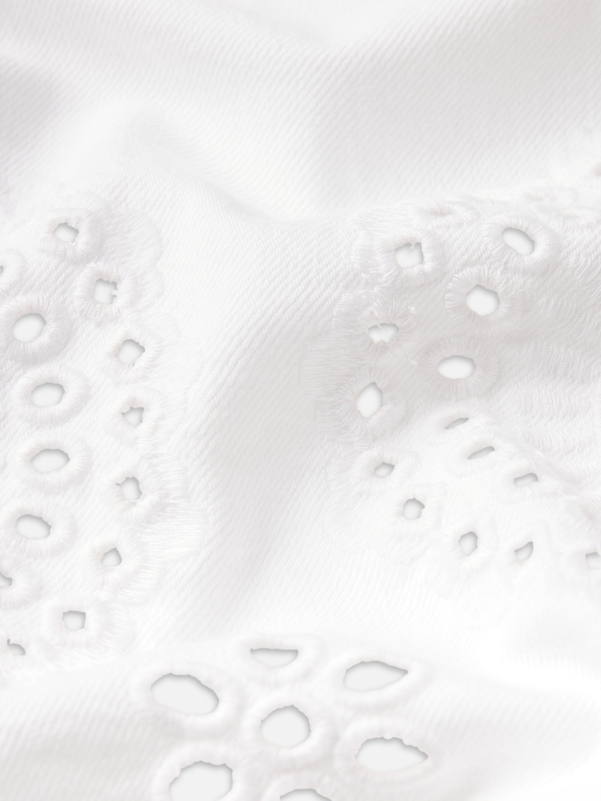 The Eyelet Billow Sleeve Shirt -- White