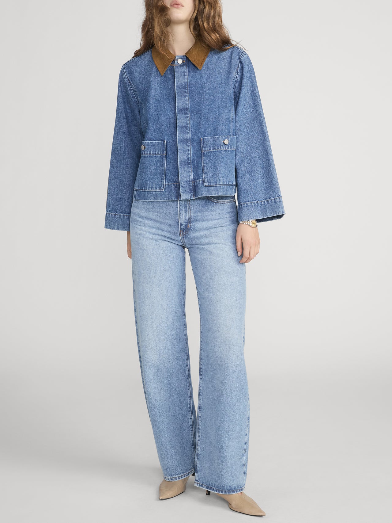 The Mini Denim Swing Jacket -- Sonic