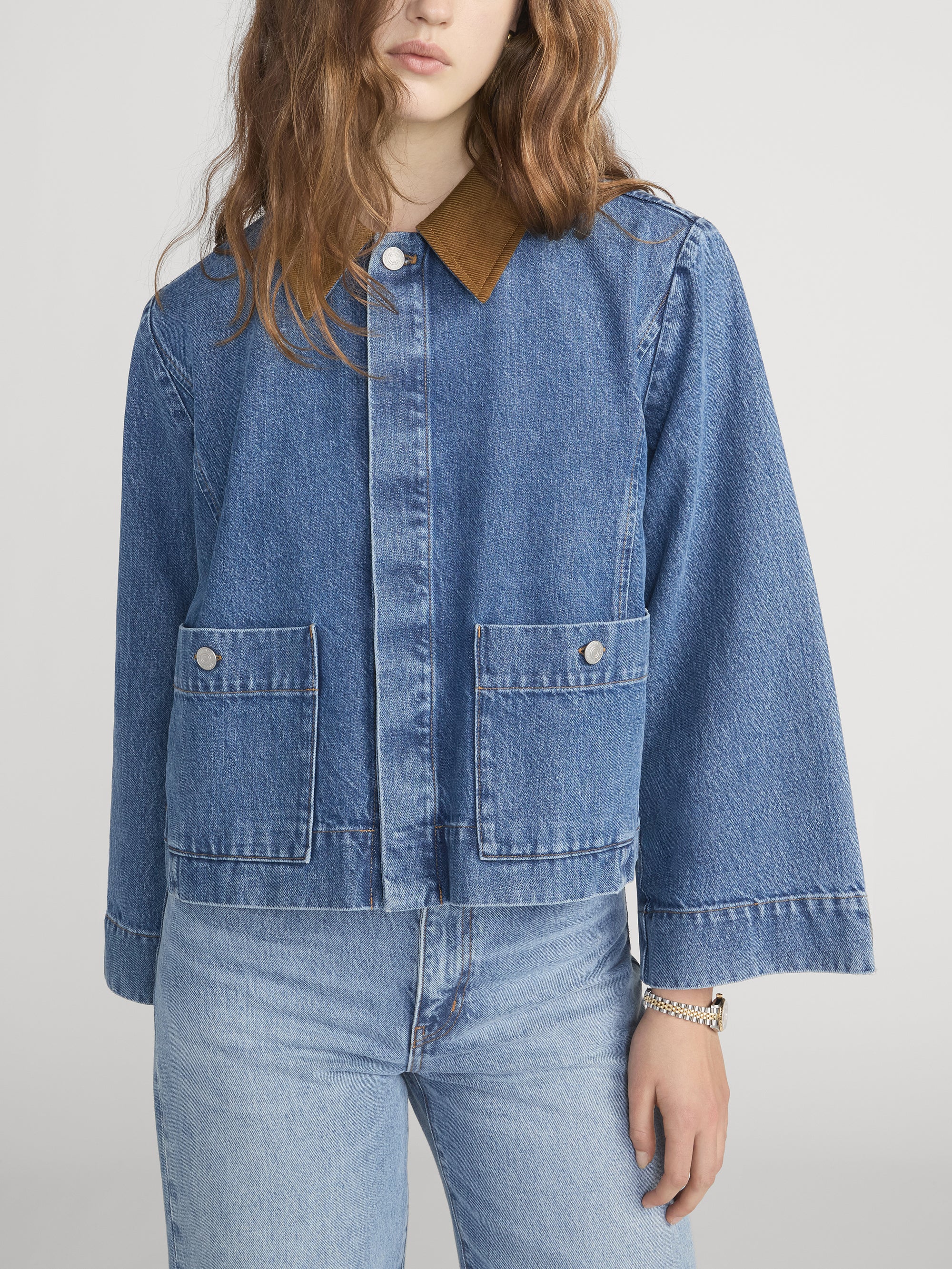 THE MINI DENIM SWING JACKET SONIC