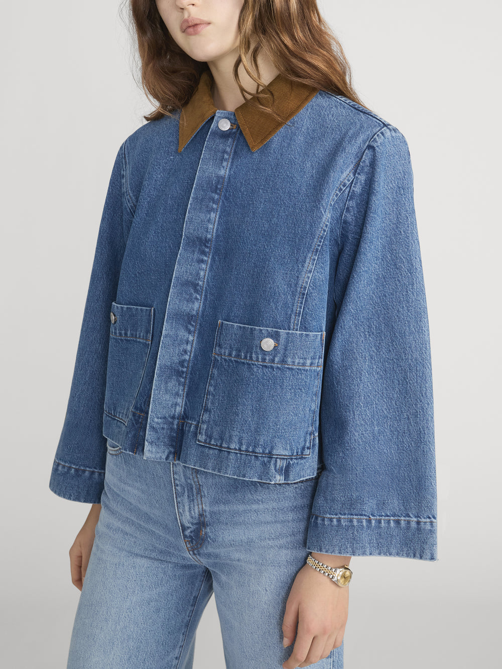 The Mini Denim Swing Jacket -- Sonic