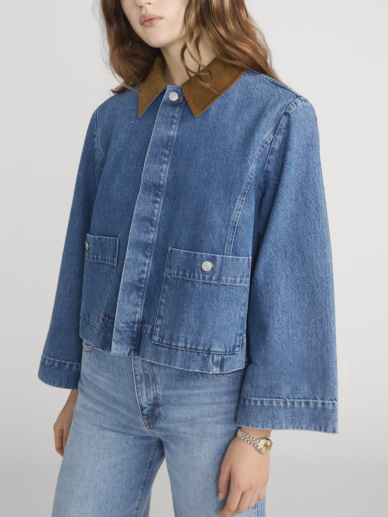 The Mini Denim Swing Jacket -- Sonic