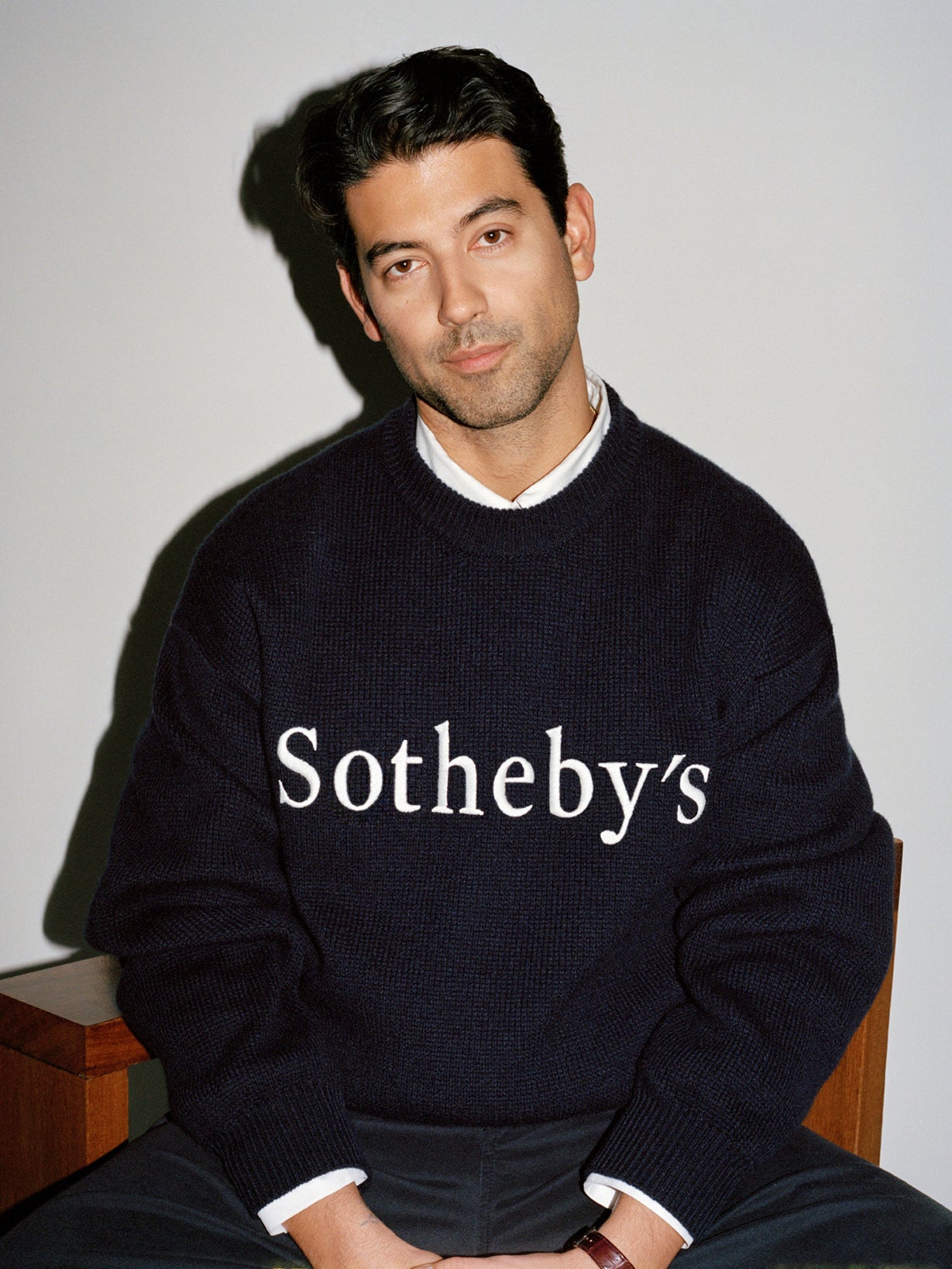 Sotheby's Unisex Cashmere Sweater -- Navy