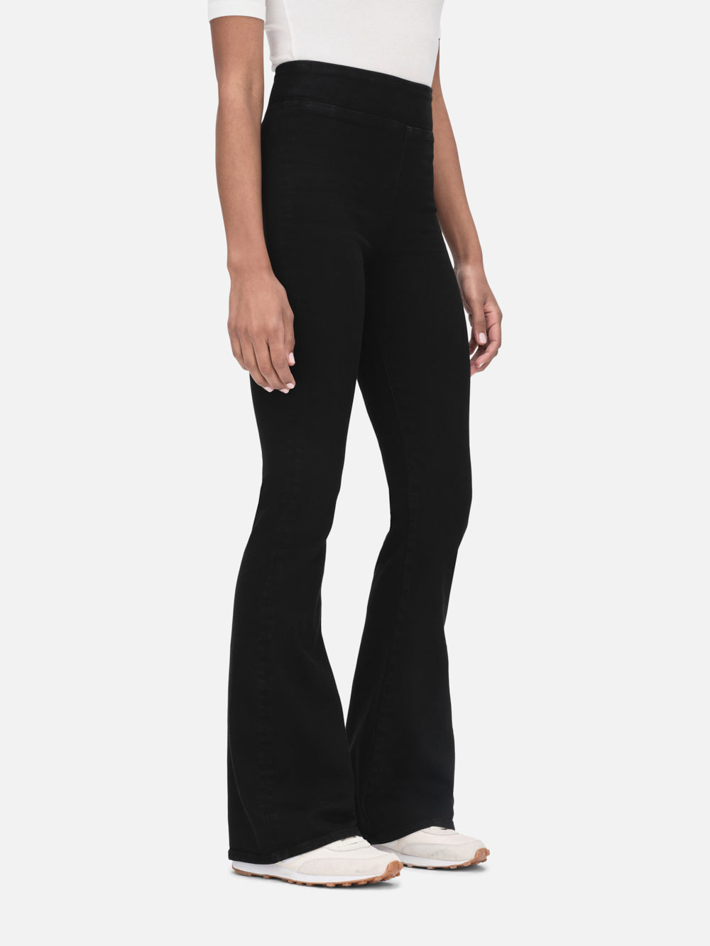  The Drop Women's Uma High Rise Fitted Slit Front Flare