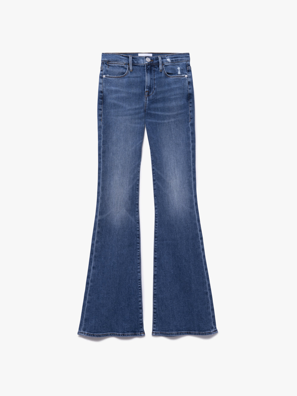 FRAME Women's Le Pixie Petite High Flare Jeans, Porter, Blue, 23 at   Women's Jeans store