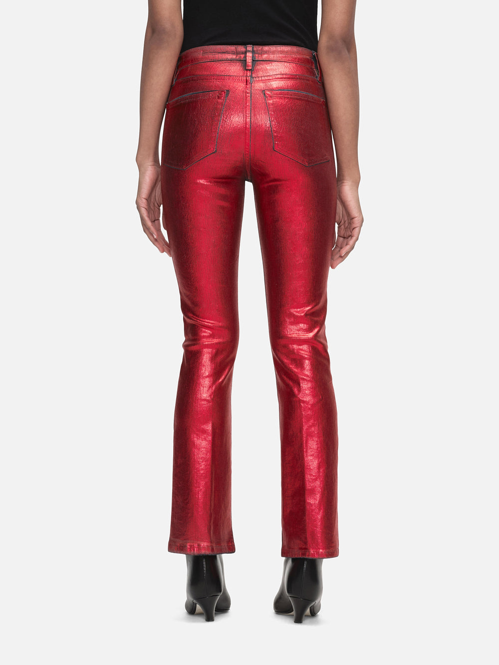 Nea high waist red bootcut jeans - Red - Monki