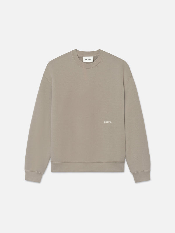 Washed Raglan Crewneck in Washed Stone Beige – FRAME