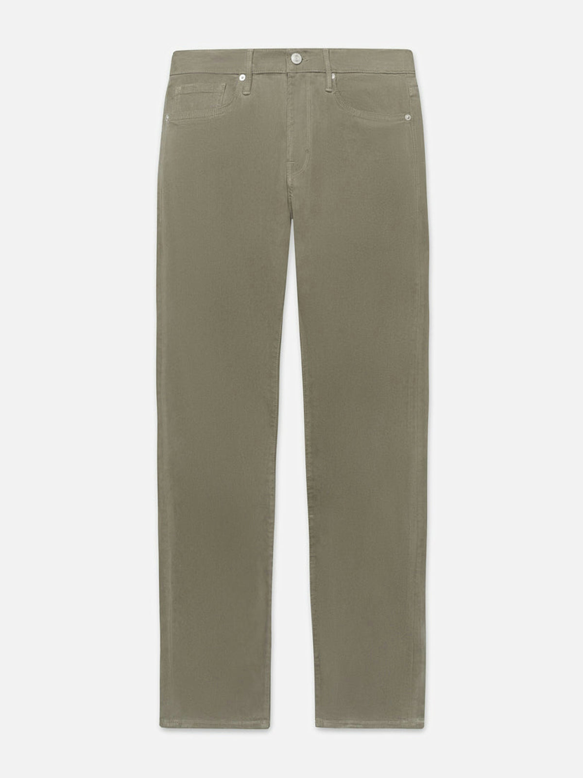 L'Homme Slim Brushed Twill -- Washed Military