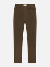 L'Homme Slim Brushed Twill -- Deep Olive