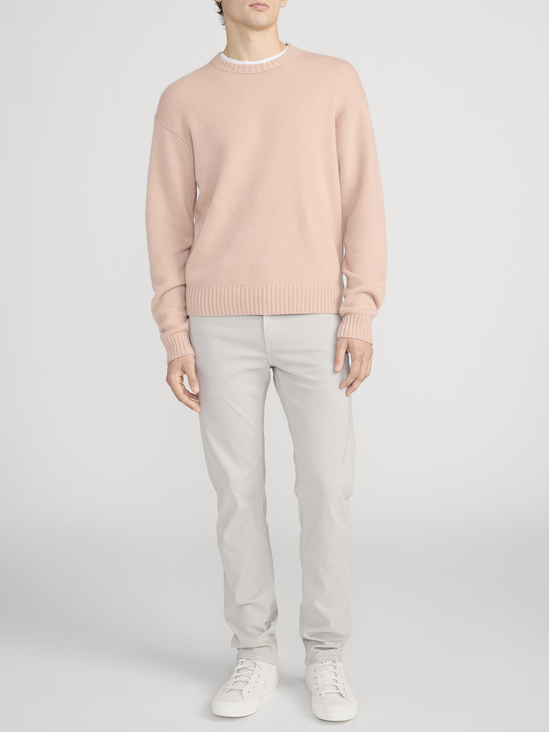 L'Homme Slim Brushed Twill -- Light Stone