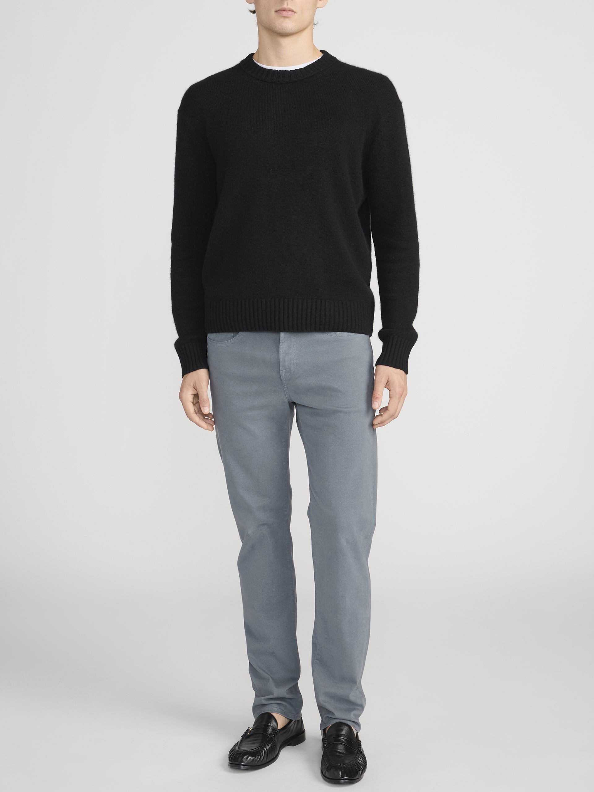L'Homme Slim Brushed Twill -- Modern Grey