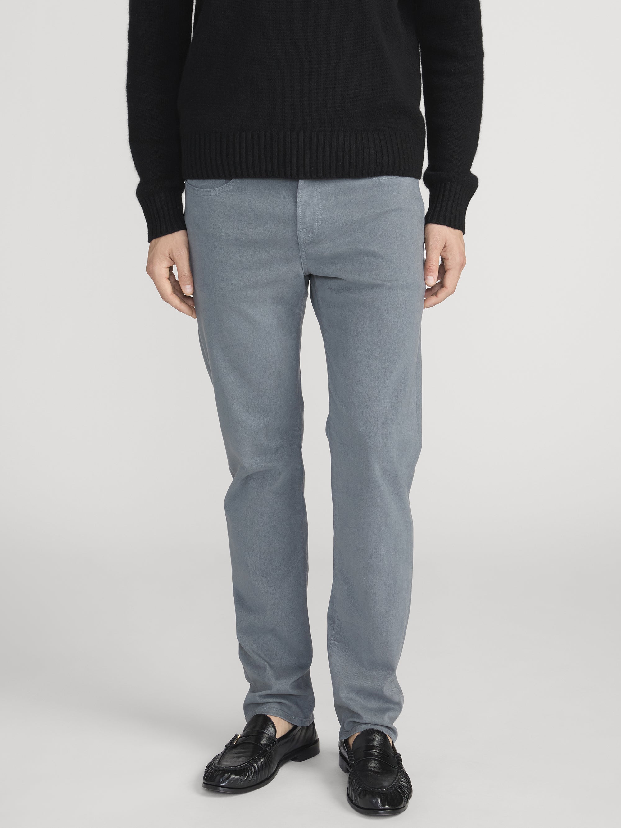 L'Homme Slim Brushed Twill -- Modern Grey