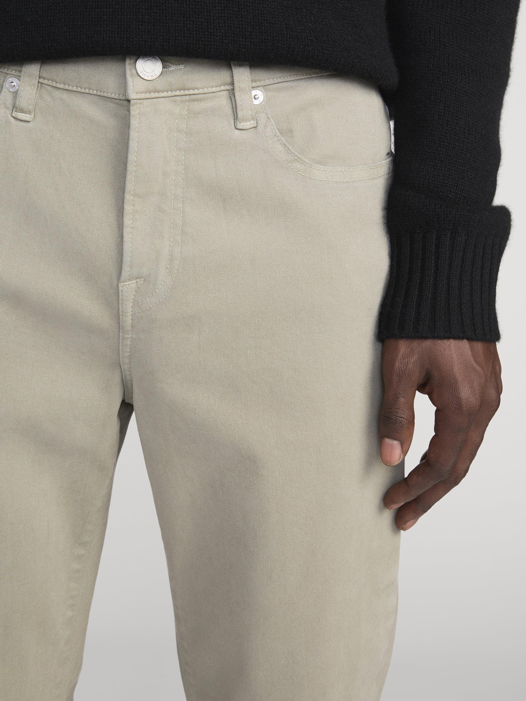 L'Homme Slim Brushed Twill -- Mintleaf
