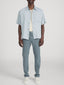 L'Homme Slim Brushed Twill -- Sea Blue