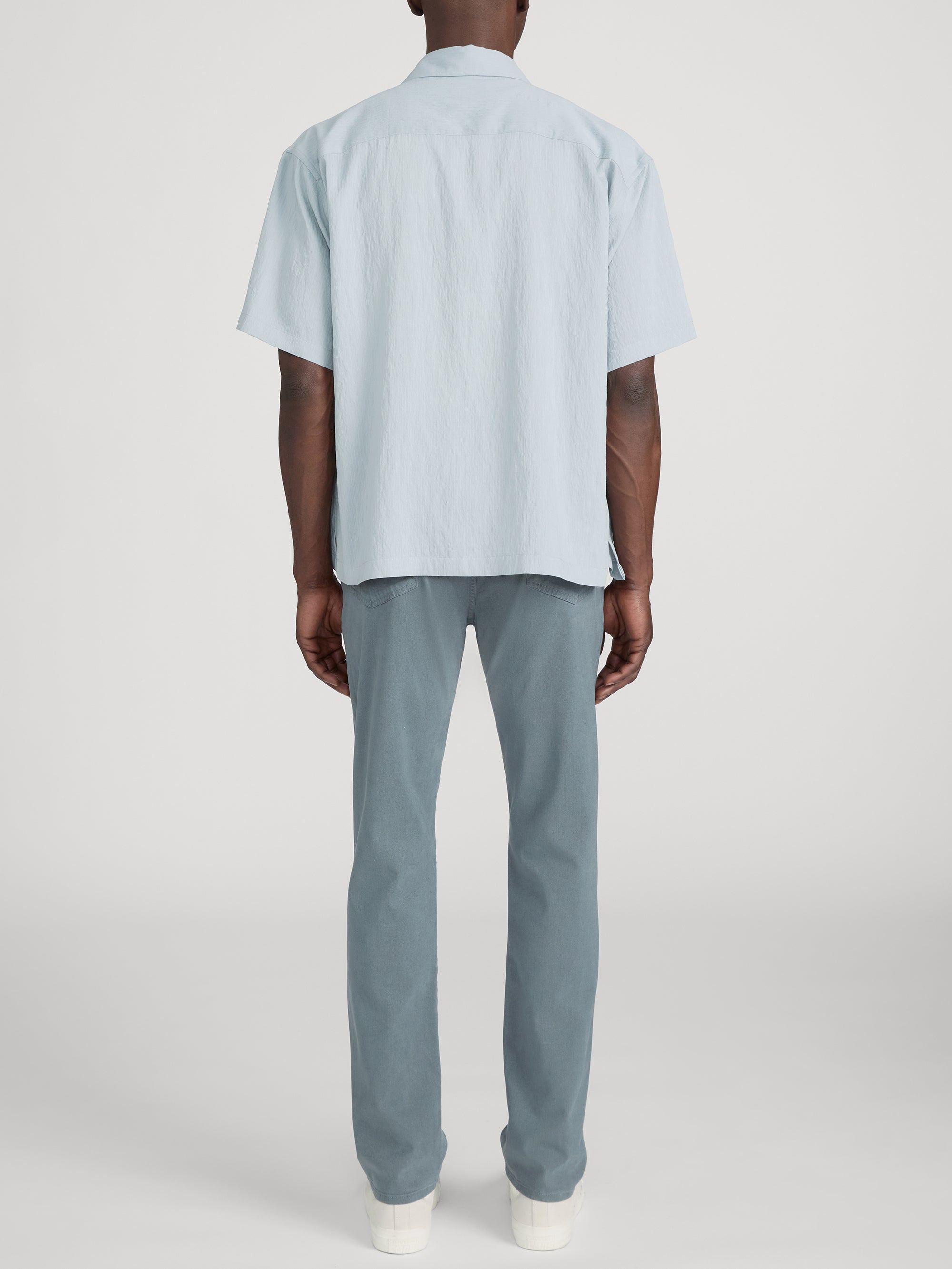 L'Homme Slim Brushed Twill -- Sea Blue
