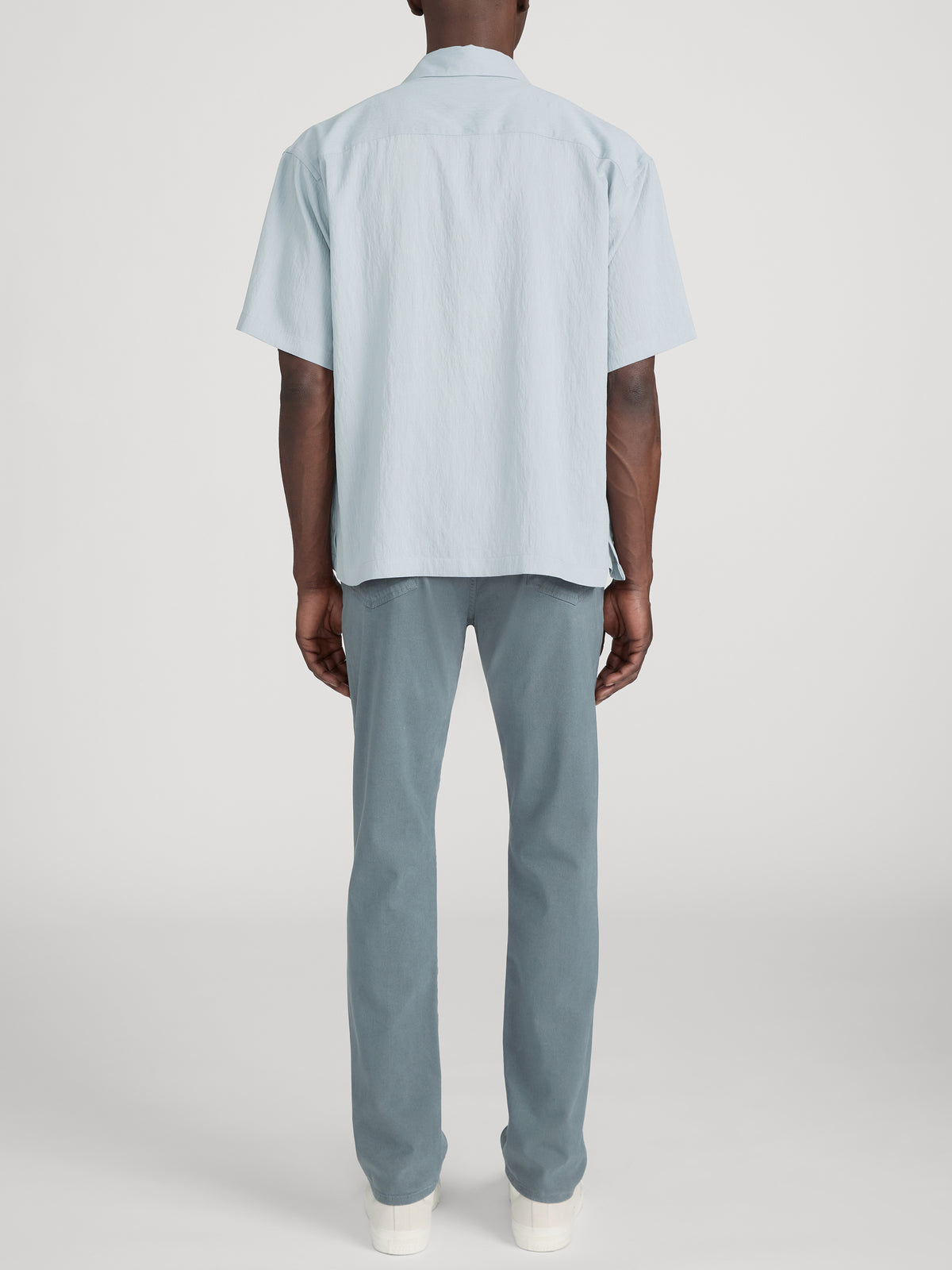L'Homme Slim Brushed Twill -- Sea Blue