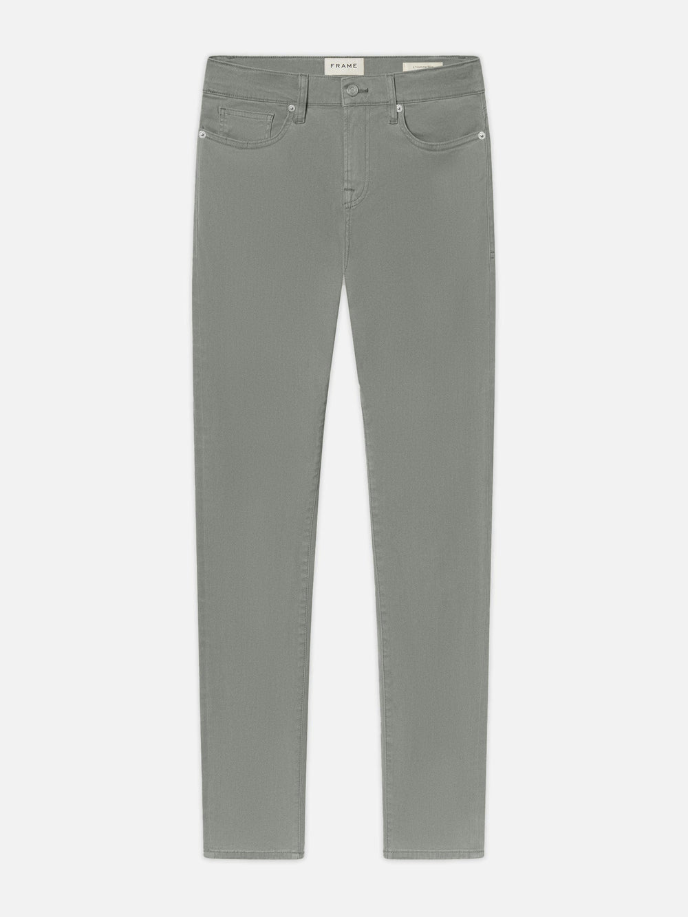 L'Homme Slim Brushed Twill -- Stone Grey