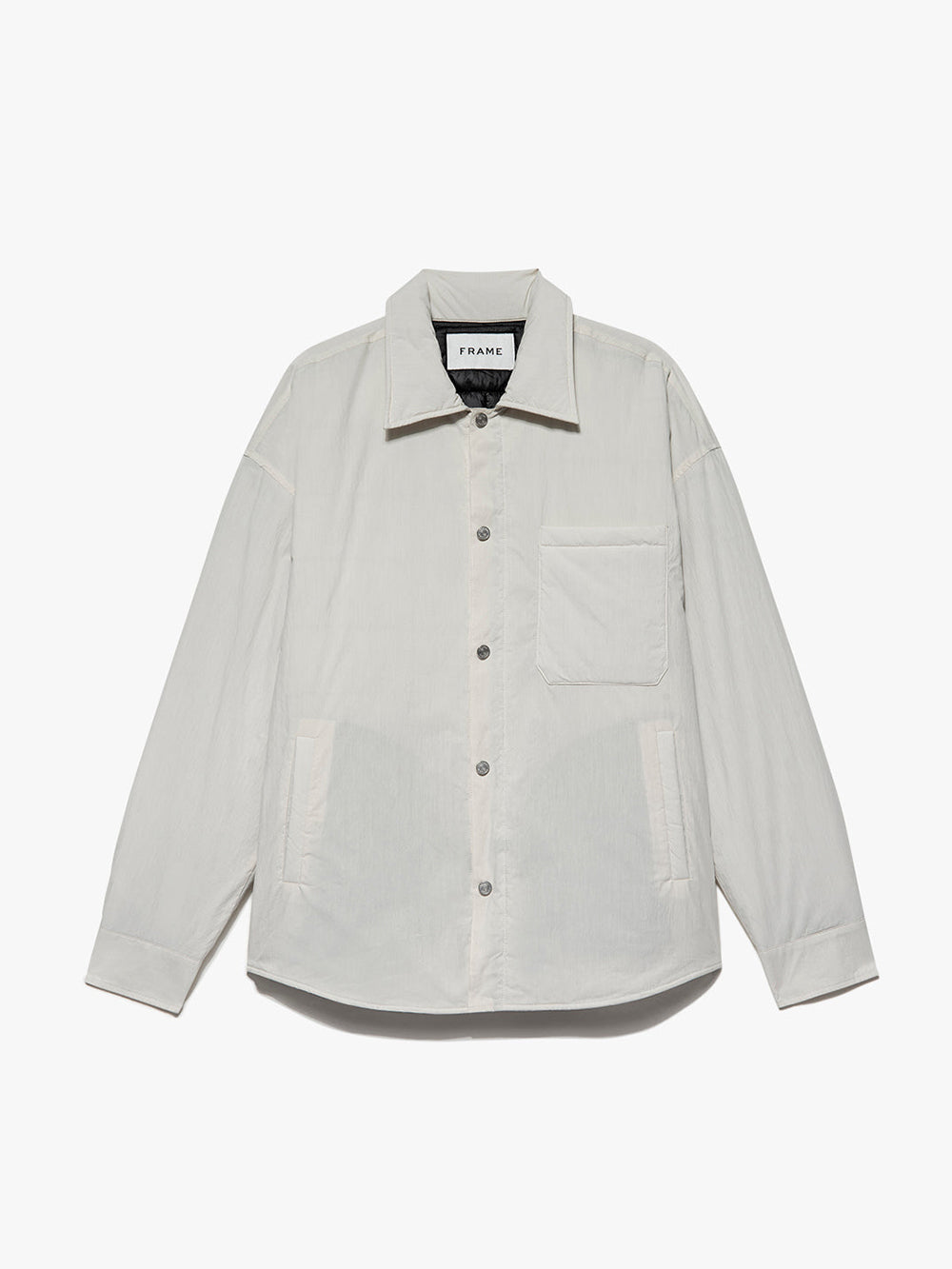 Padded Shirt Jacket in White Beige – FRAME