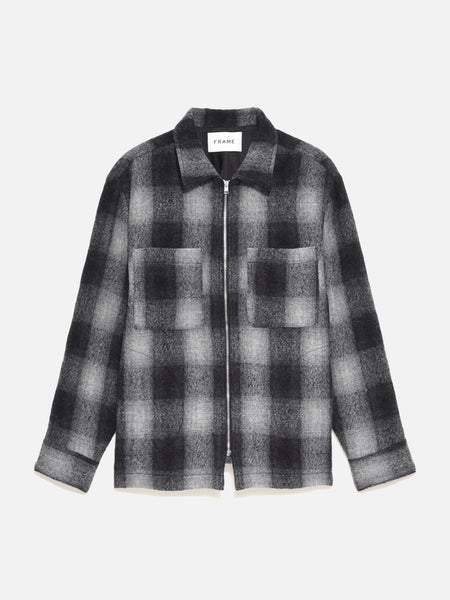 PLAID WOOL JACKET GREY – FRAME