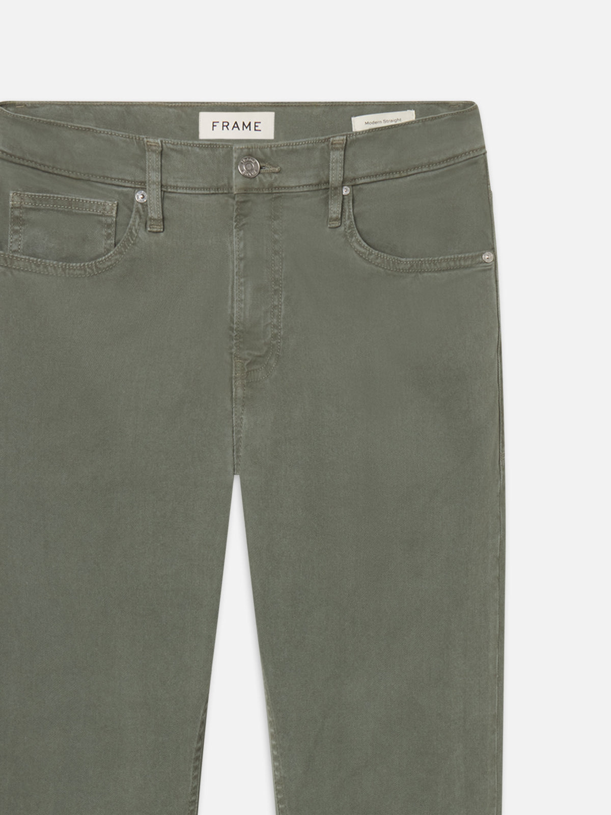 Modern Straight Brushed Twill -- Dusty Emerald