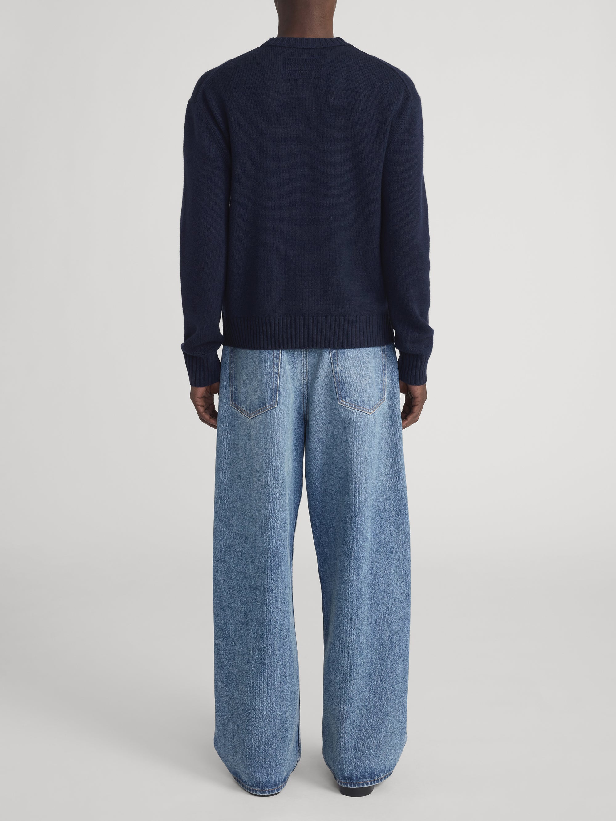 Cashmere Crewneck Sweater -- Navy