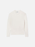 the cashmere crewneck sweater -- cream front packshot image