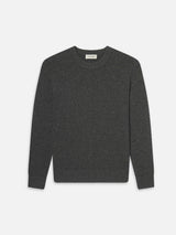 Cashmere Crewneck Sweater -- Dark Grey Melange