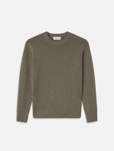 Cashmere Crewneck Sweater -- Smoky Green