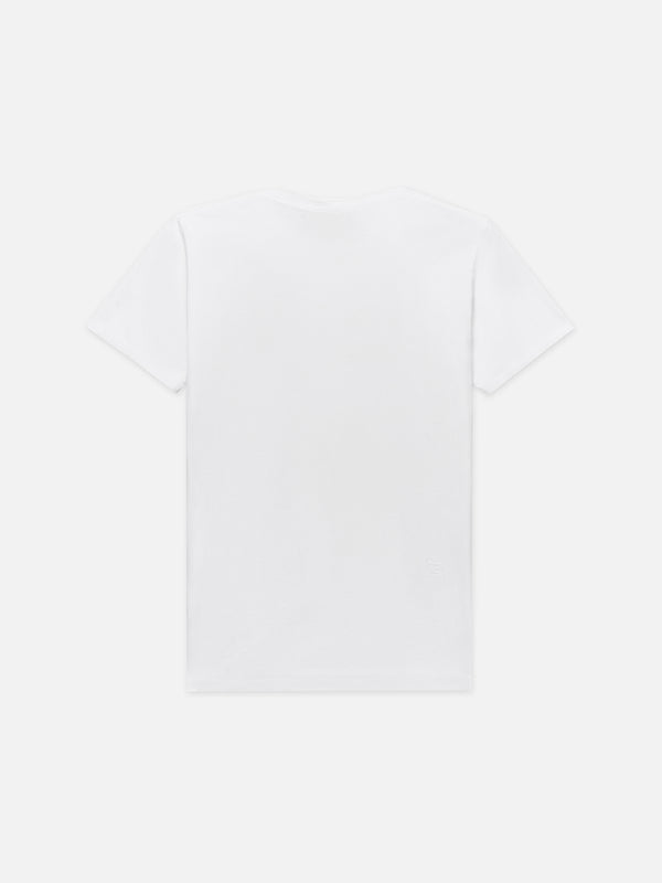 FRAME Logo Tee in Blanc