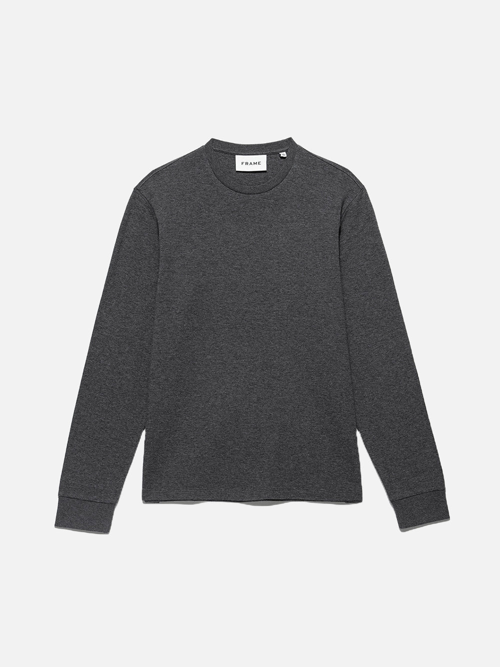 Duo Fold Long Sleeve Crew in Heather Charcoal Grey – FRAME