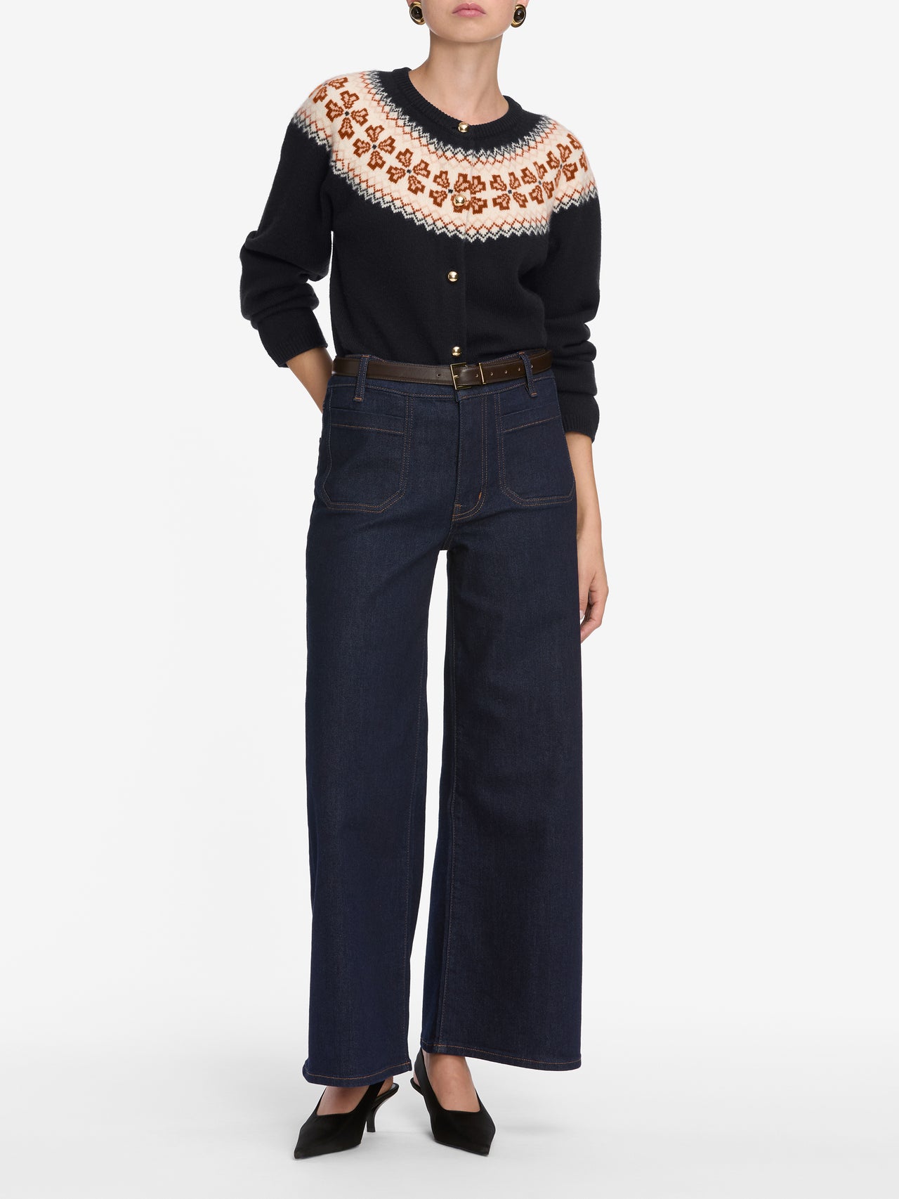 jeans full front view