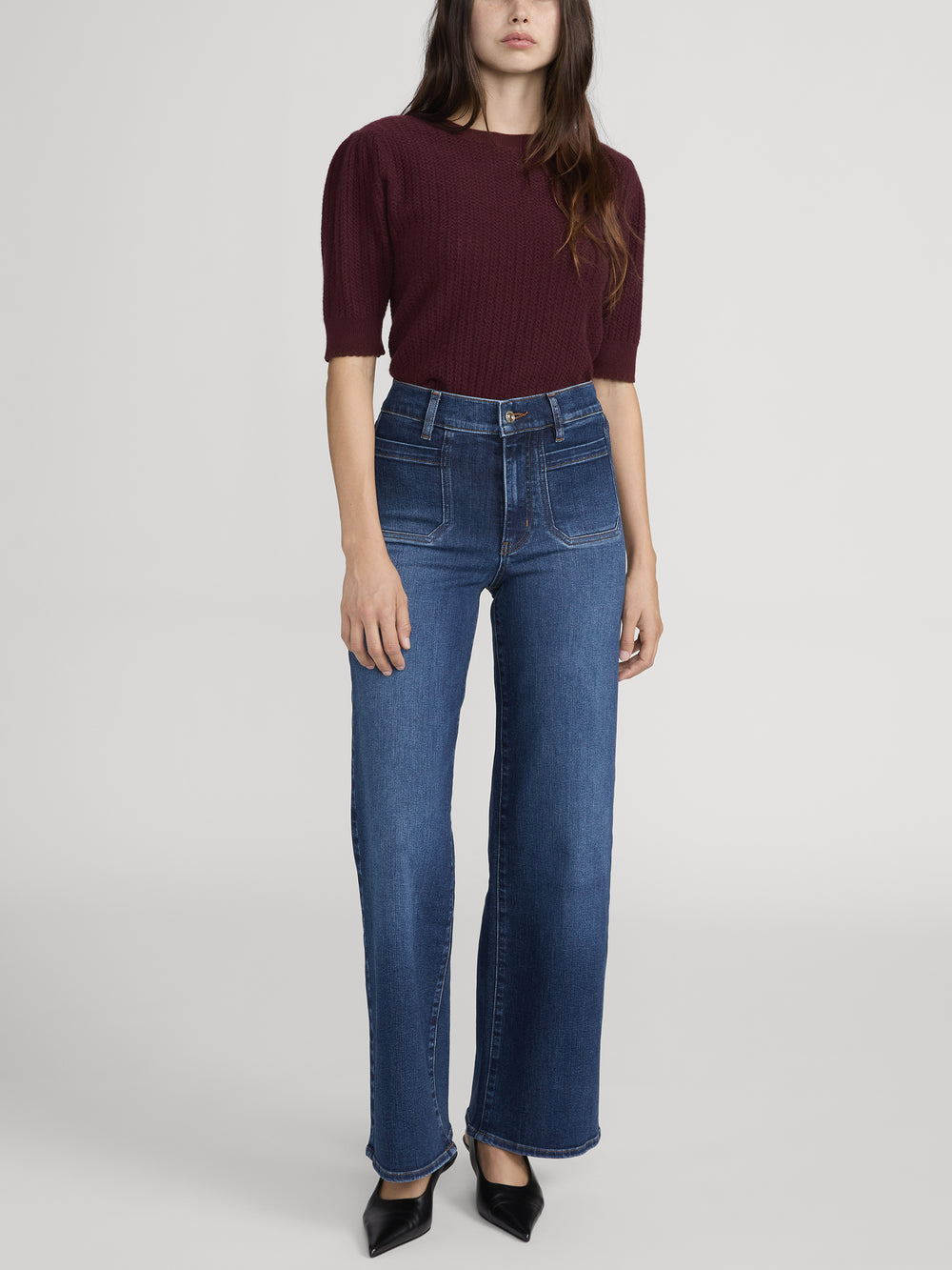 jeans full front view