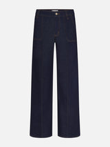 Le Pixie Slim Palazzo Pintuck Pocket -- Rinse