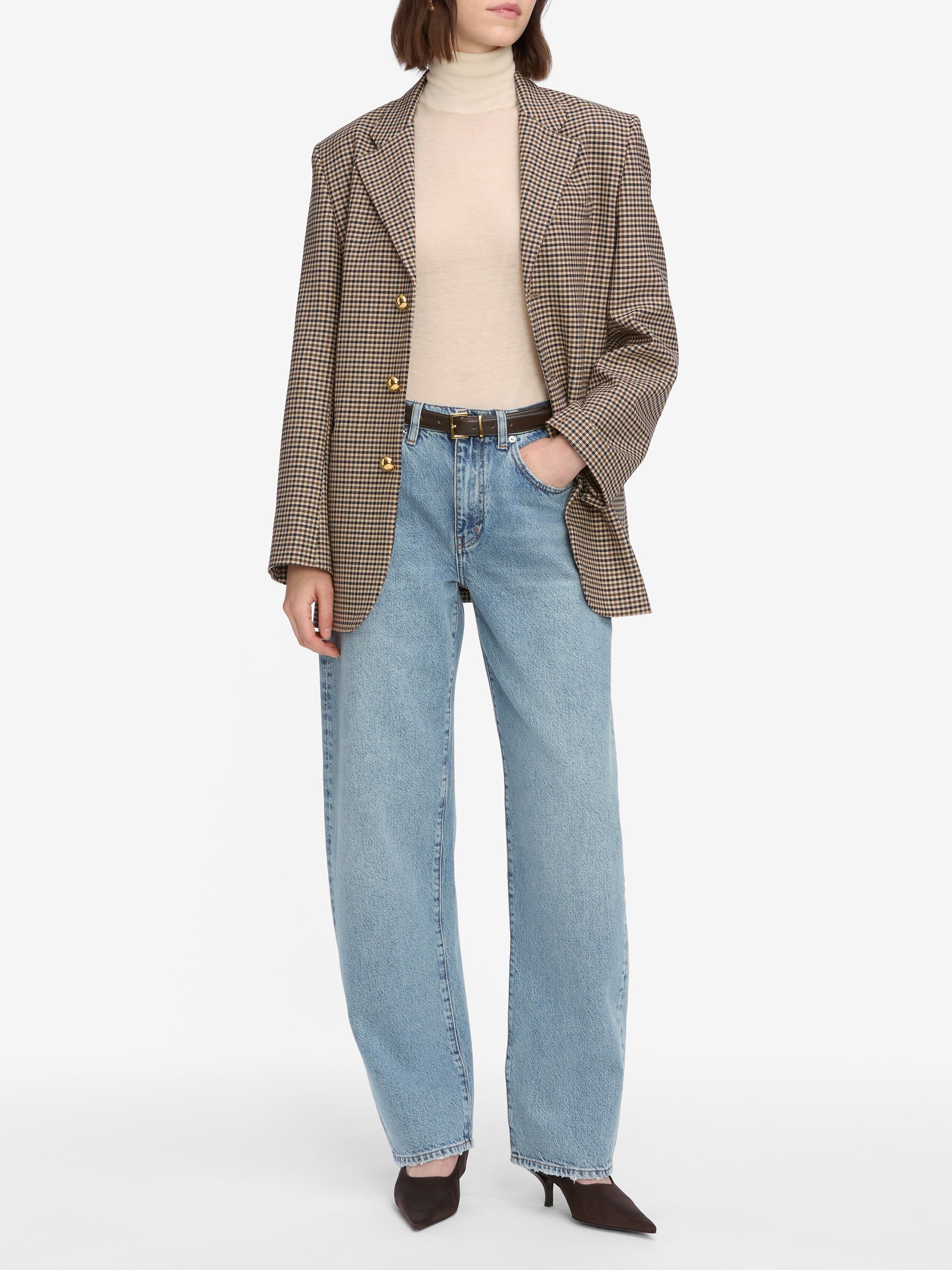 THE HOUNDSTOOTH BLAZER NAVY MULTI