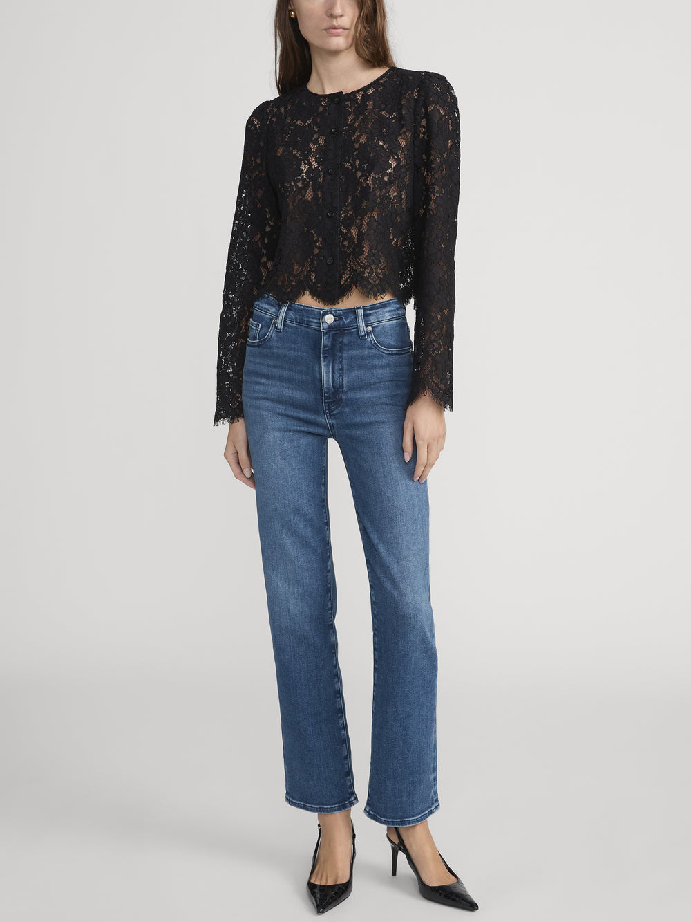 jeans full front view