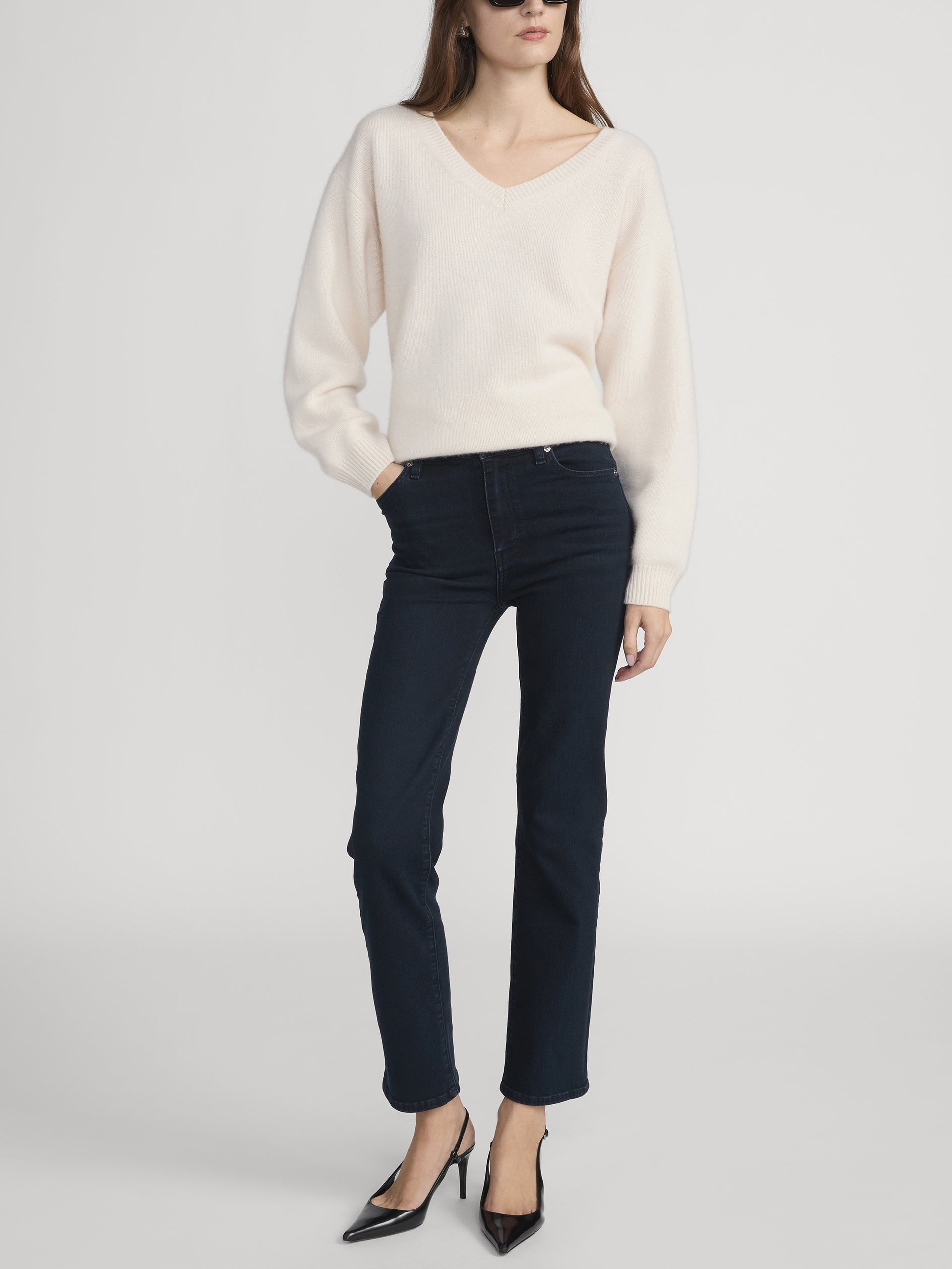 jeans full front view