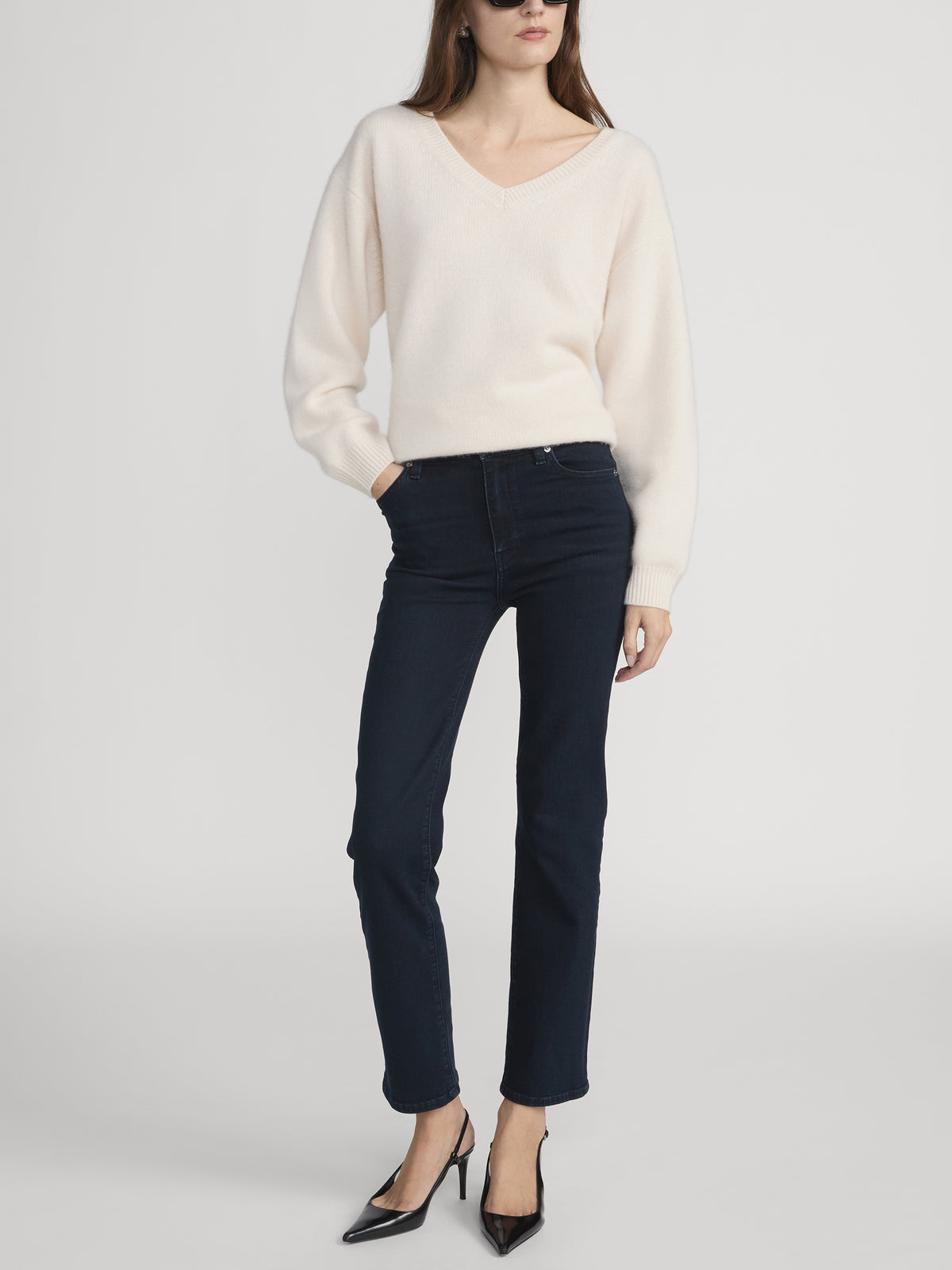 jeans full front view