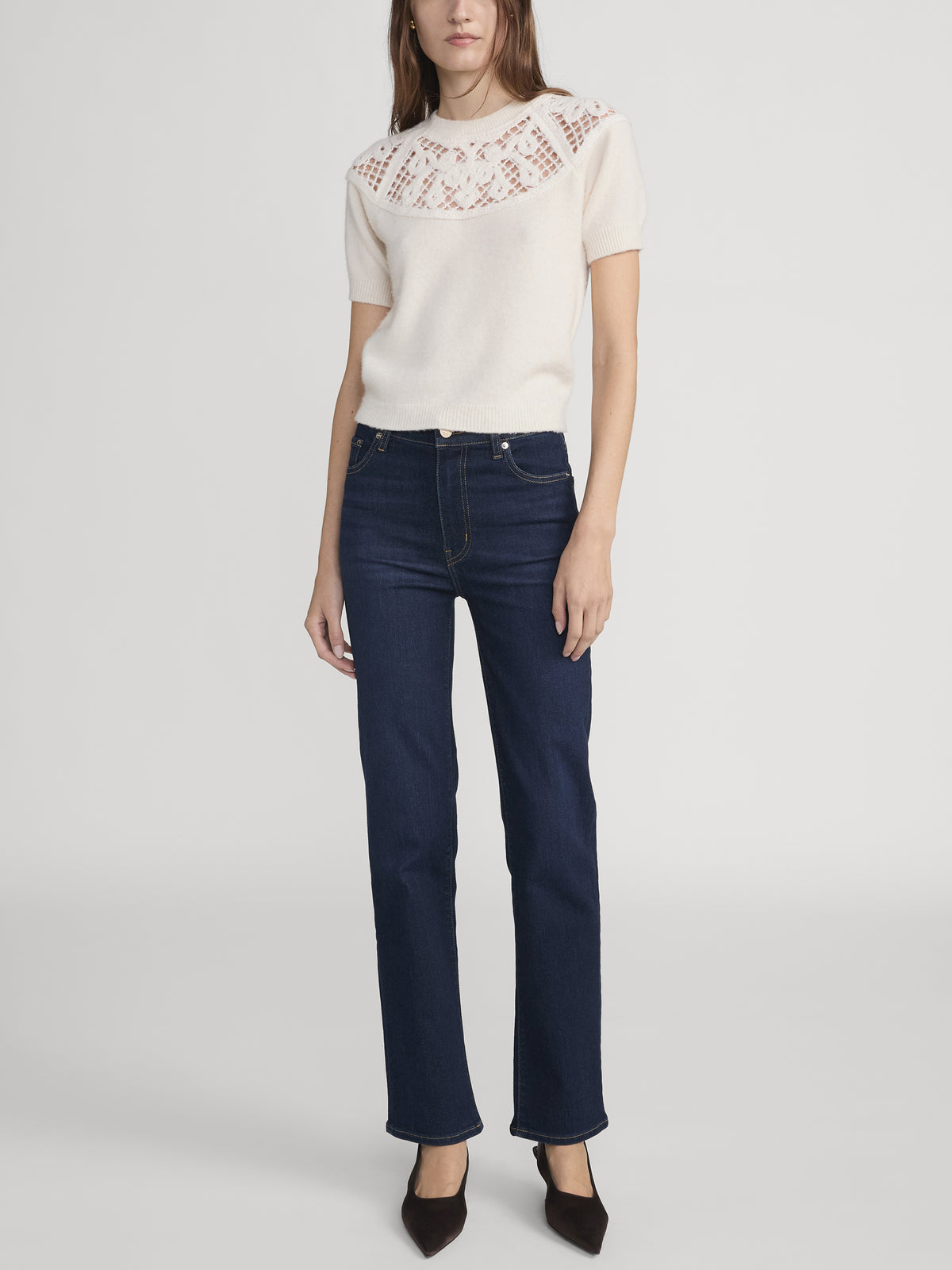 jeans full front view