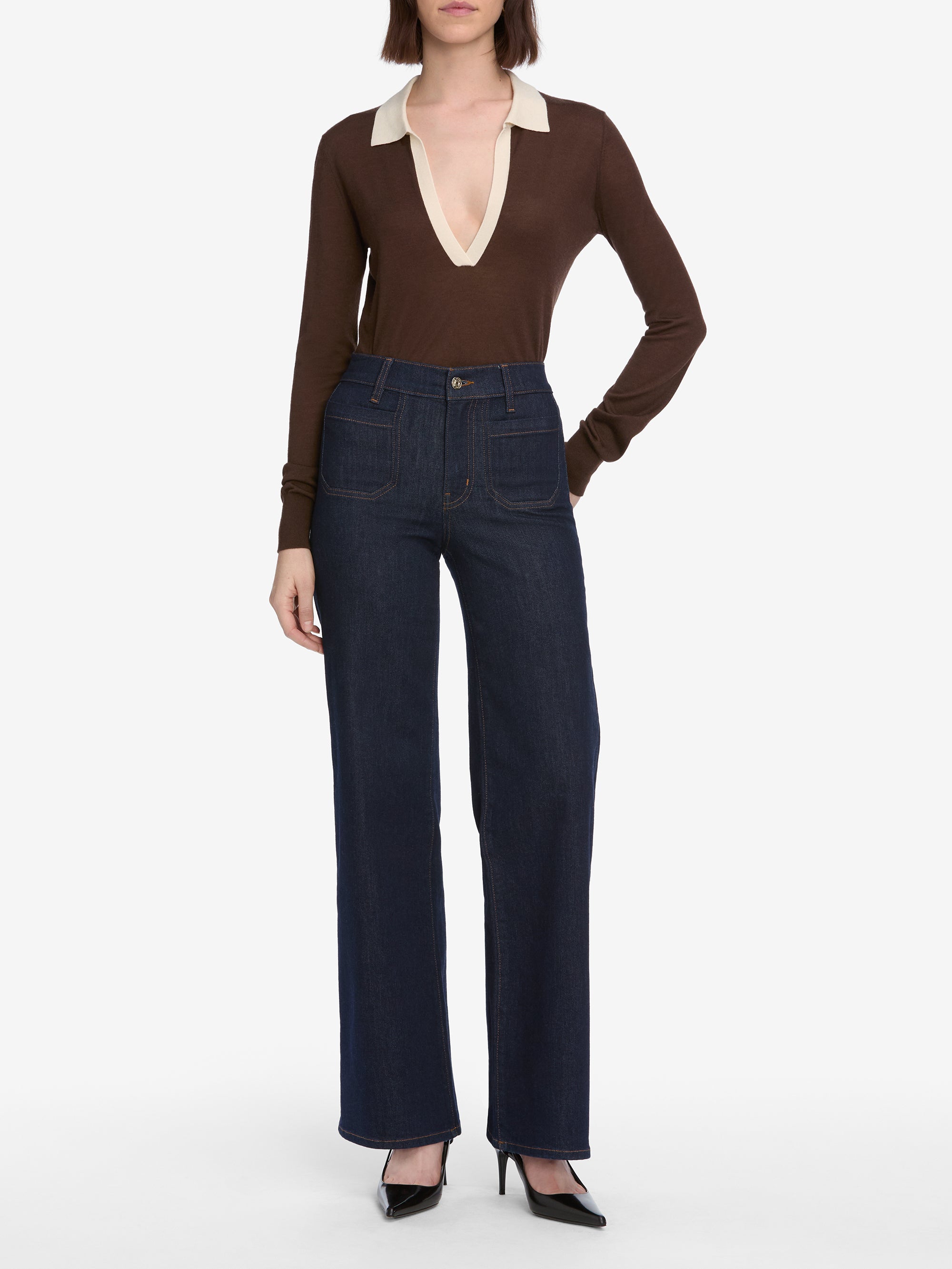 jeans full front view