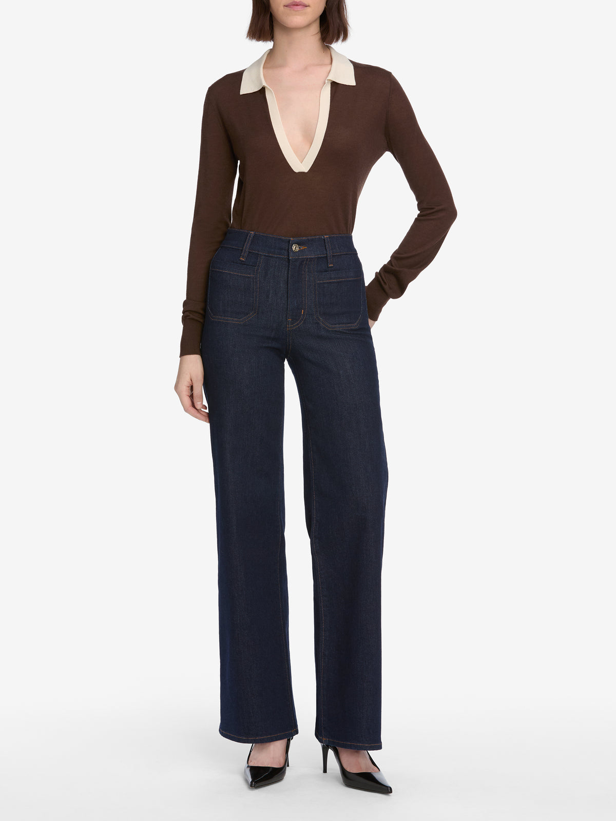 jeans full front view