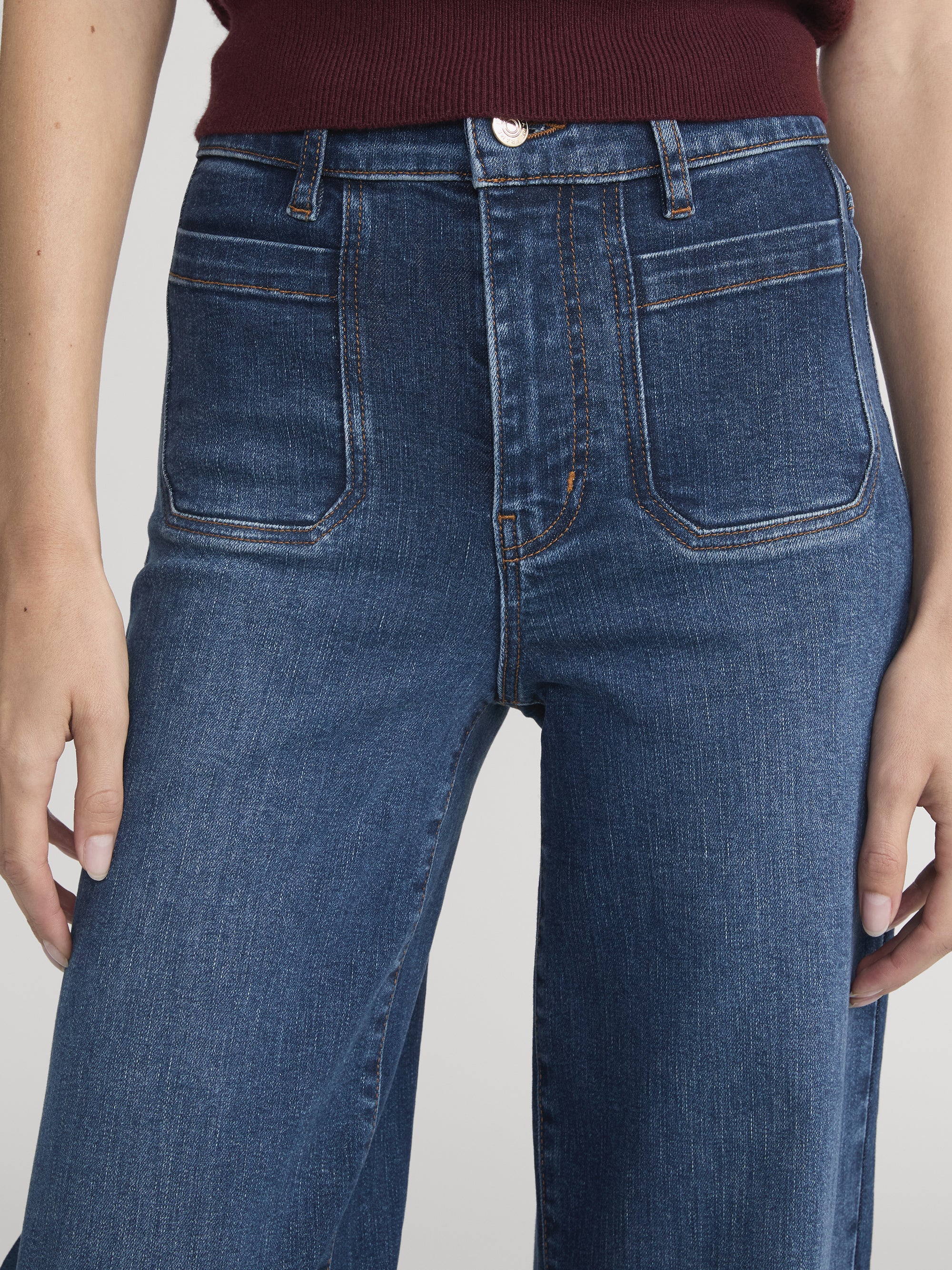 Le Slim Palazzo Modernist Pocket Jean -- Savior
