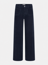Le Slim Palazzo Modernist Pocket Corduroy -- Navy