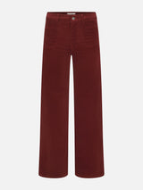 Le Slim Palazzo Modernist Pocket Corduroy -- Wine
