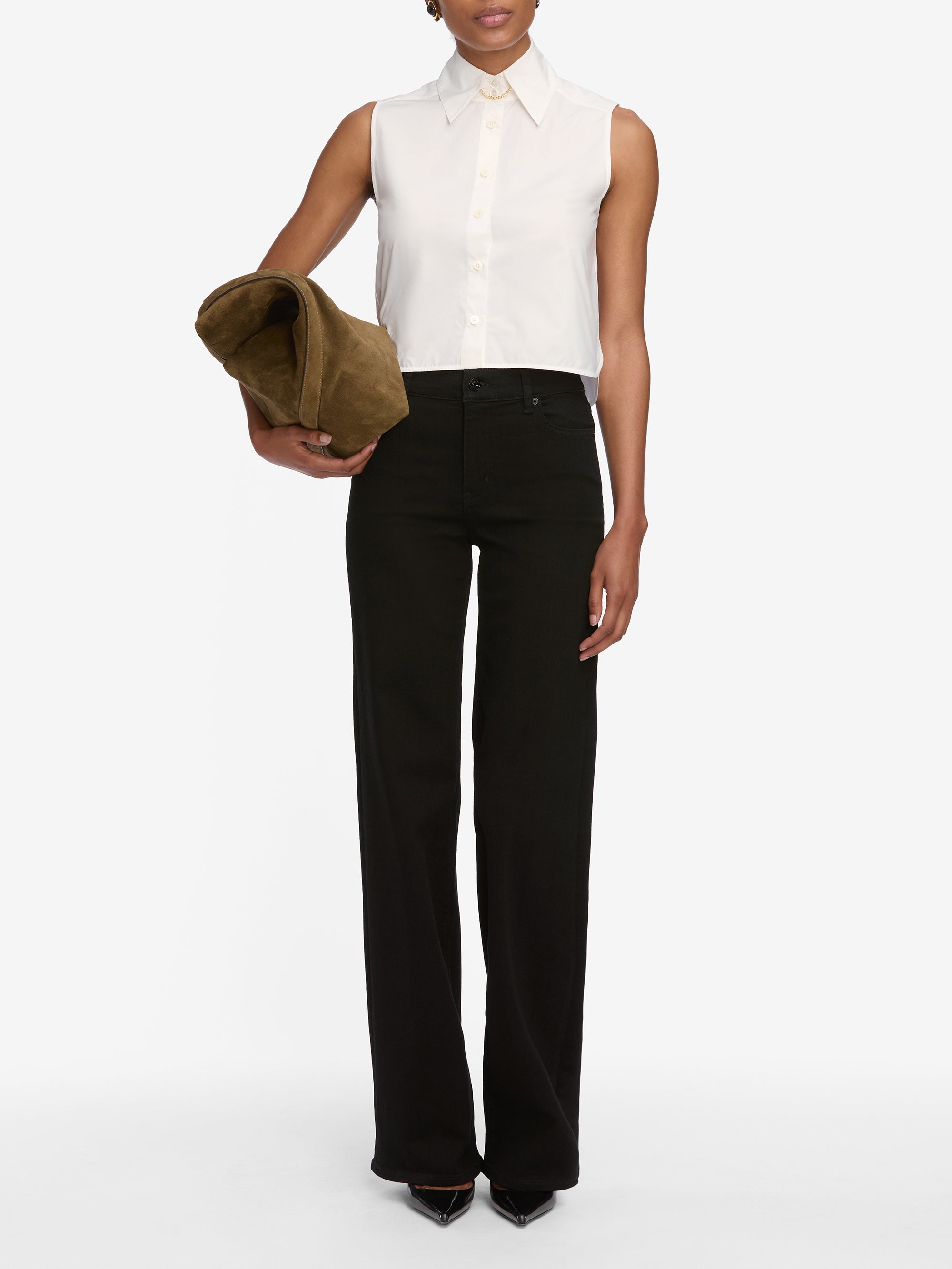 LE SLIM PALAZZO LONG BLACK